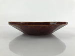 Japanese Lacquered Wooden Kashiki Snack Bowl Vtg Shunkei-Nuri Kashibachi L147