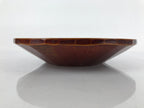 Japanese Lacquered Wooden Kashiki Snack Bowl Vtg Shunkei-Nuri Kashibachi L147