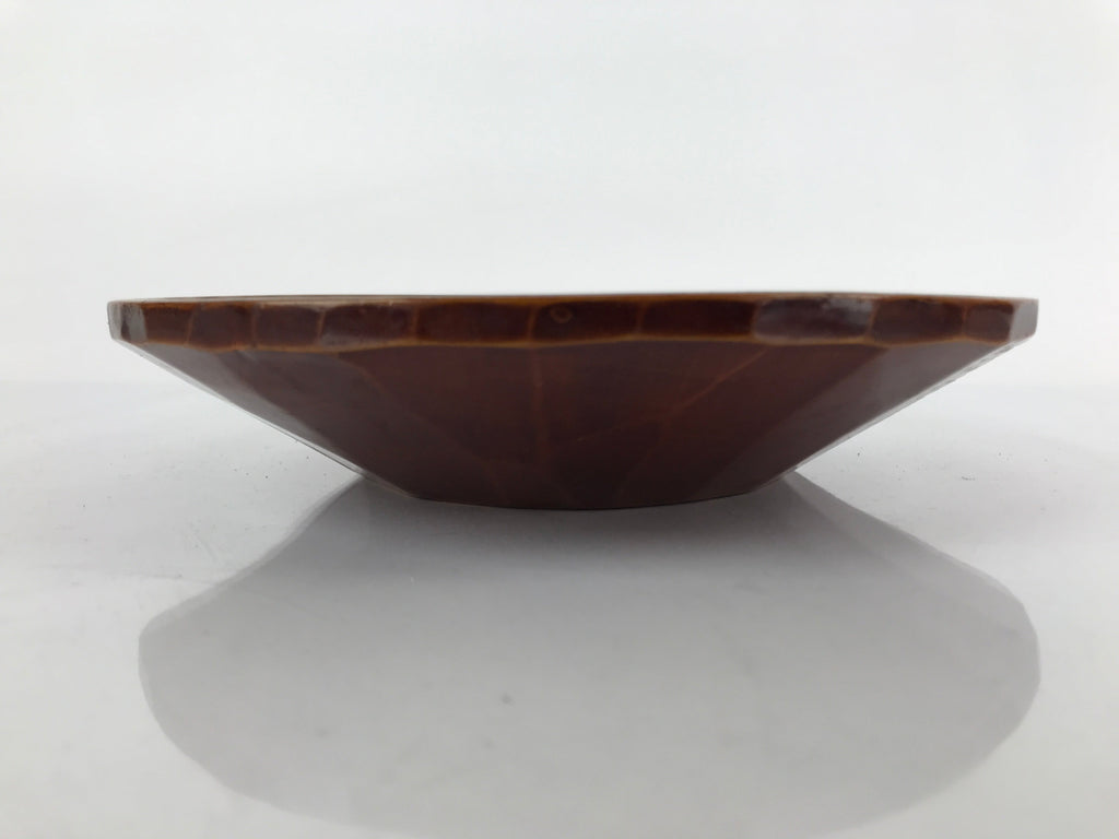 Japanese Lacquered Wooden Kashiki Snack Bowl Vtg Shunkei-Nuri Kashibachi L147