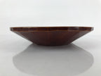 Japanese Lacquered Wooden Kashiki Snack Bowl Vtg Shunkei-Nuri Kashibachi L147