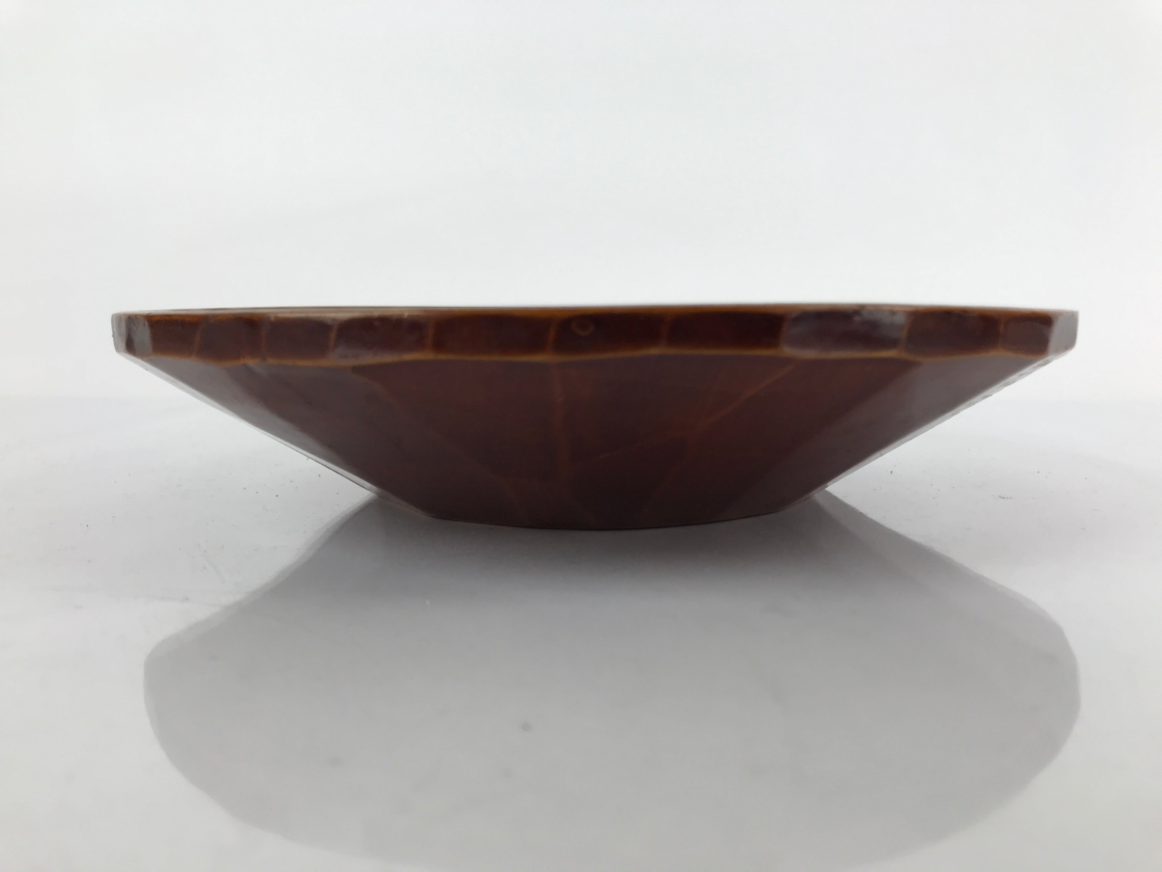 Japanese Lacquered Wooden Kashiki Snack Bowl Vtg Shunkei-Nuri Kashibachi L147