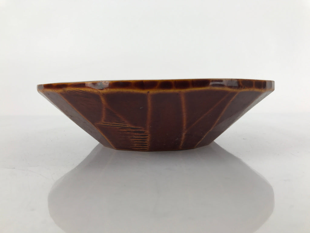 Japanese Lacquered Wooden Kashiki Snack Bowl Vtg Shunkei-Nuri Kashibachi L148