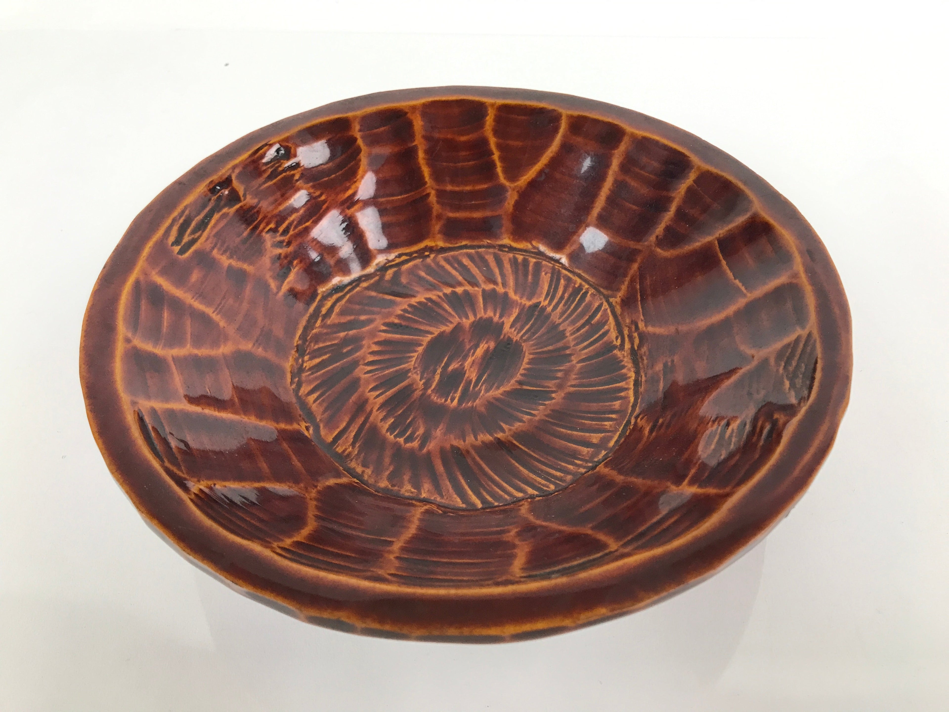 Japanese Lacquered Wooden Kashiki Snack Bowl Vtg Shunkei-Nuri Kashibachi L148