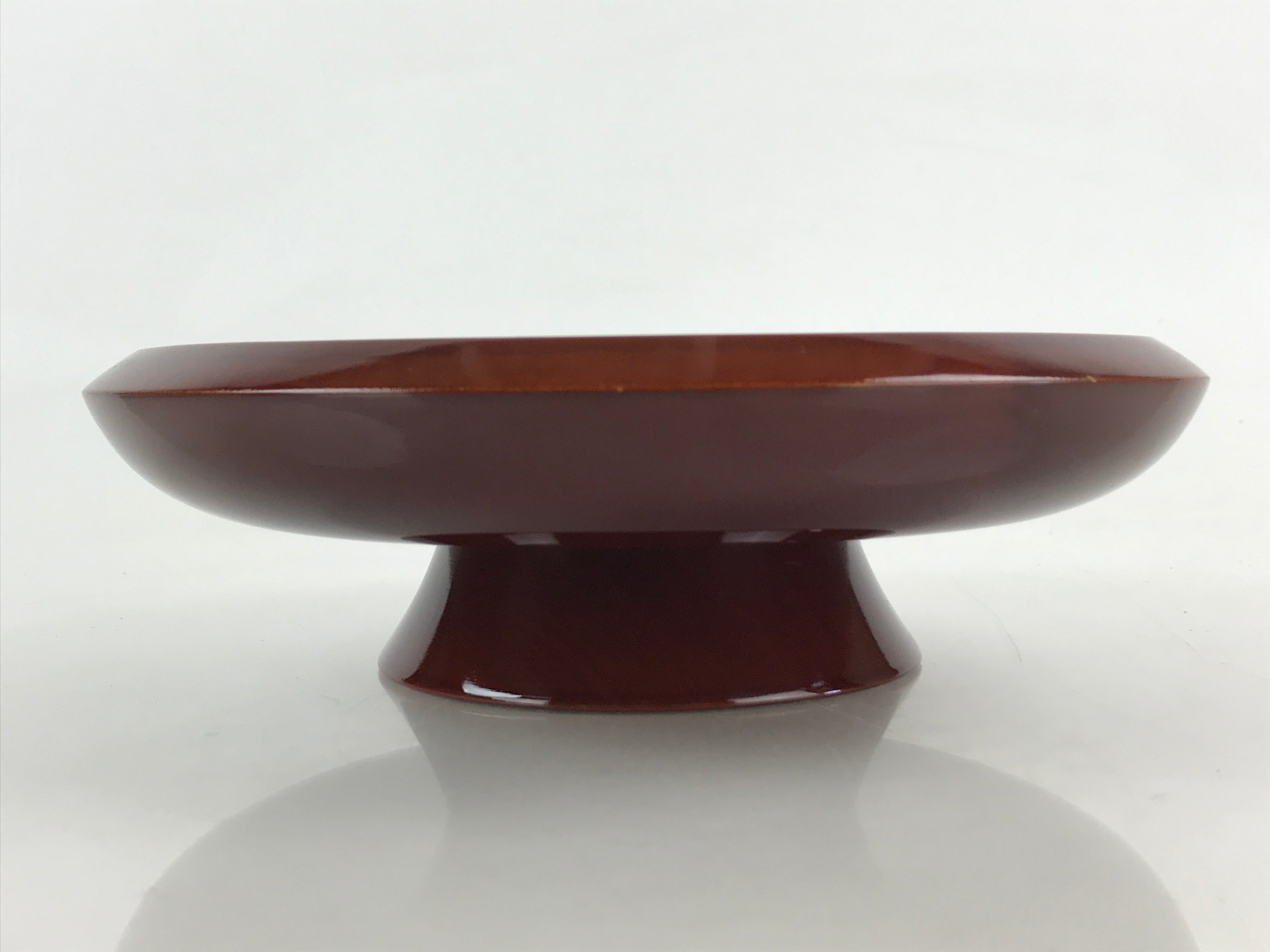 Japanese Lacquered Wooden Kashiki Snack Bowl Vtg Shunkei-Nuri Kashibachi UR980