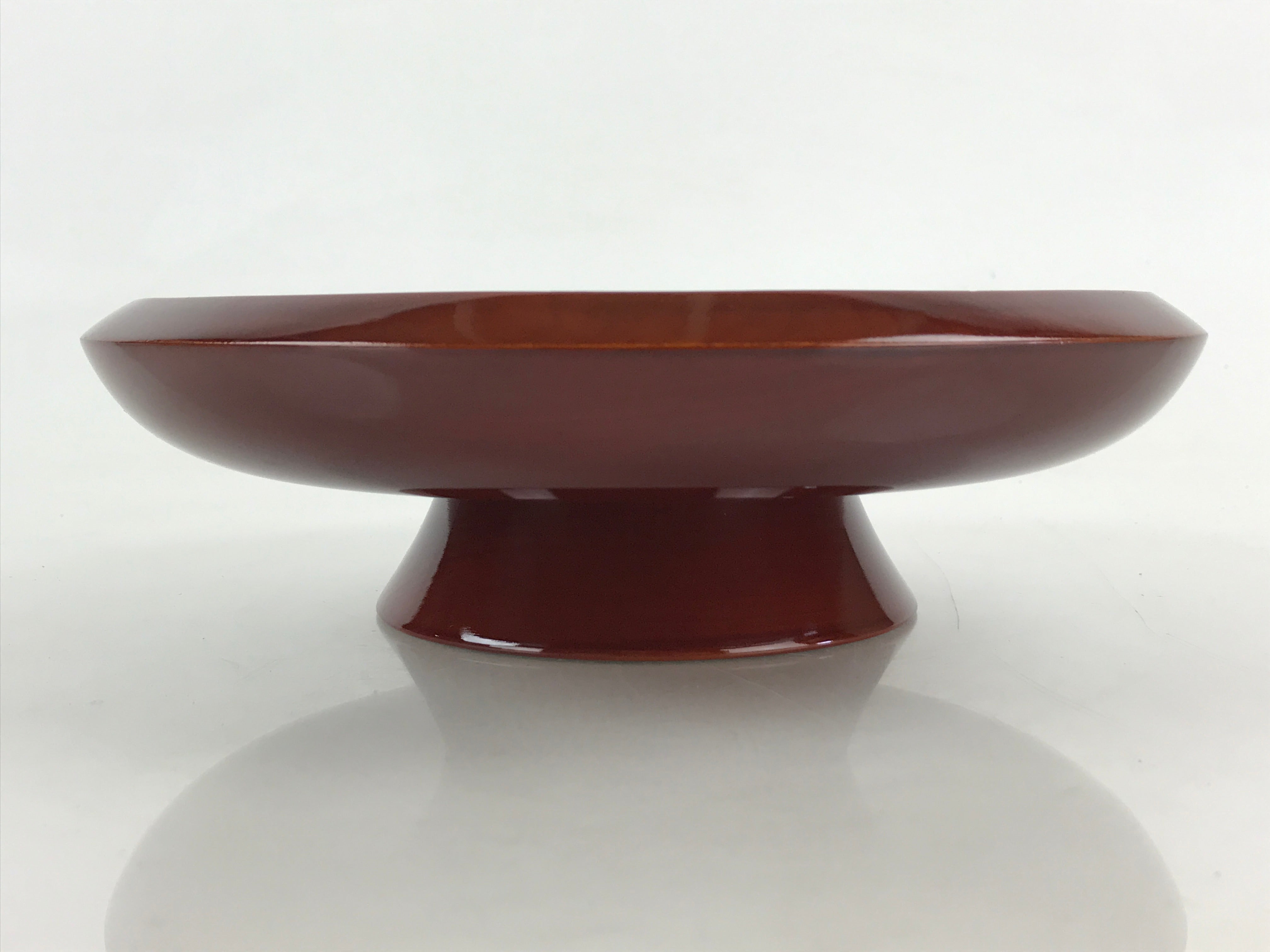 Japanese Lacquered Wooden Kashiki Snack Bowl Vtg Shunkei-Nuri Kashibachi UR980