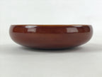 Japanese Lacquered Wooden Kashiki Snack Bowl Vtg Shunkei Nuri Small Round L50