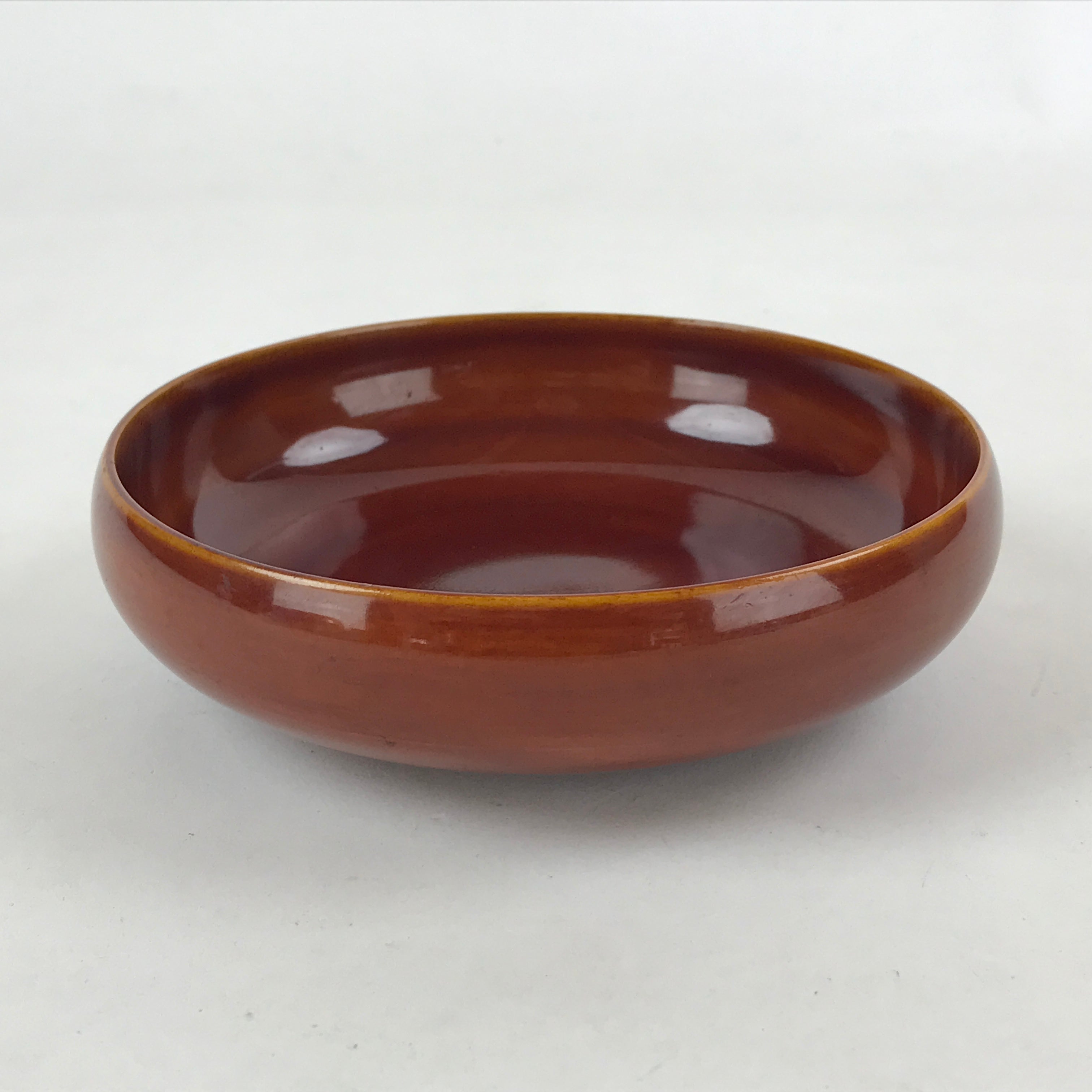 Japanese Lacquered Wooden Kashiki Snack Bowl Vtg Shunkei Nuri Small Round L50