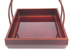 Japanese Lacquered Wooden Kashiki Snack Tray Kashibachi Hida Shunkei LWB129