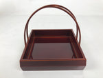 Japanese Lacquered Wooden Kashiki Snack Tray Kashibachi Hida Shunkei LWB129