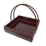 Japanese Lacquered Wooden Kashiki Snack Tray Kashibachi Hida Shunkei LWB129
