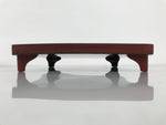 Japanese Lacquered Wooden Legged Ozen Table Vtg Meal Serving Tray Red Gold L560