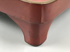 Japanese Lacquered Wooden Legged Ozen Table Vtg Meal Serving Tray Red Gold L560
