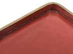 Japanese Lacquered Wooden Legged Ozen Table Vtg Meal Serving Tray Red Gold L560