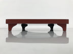 Japanese Lacquered Wooden Legged Ozen Table Vtg Meal Serving Tray Red Gold L560