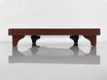 Japanese Lacquered Wooden Legged Ozen Table Vtg Meal Serving Tray Red Gold L560