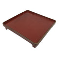 Japanese Lacquered Wooden Legged Ozen Table Vtg Meal Serving Tray Red Gold L560