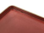 Japanese Lacquered Wooden Legged Ozen Table Vtg Meal Serving Tray Red Gold L561