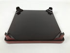 Japanese Lacquered Wooden Legged Ozen Table Vtg Meal Serving Tray Red Gold L561