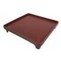 Japanese Lacquered Wooden Legged Ozen Table Vtg Meal Serving Tray Red Gold L561