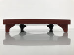 Japanese Lacquered Wooden Legged Ozen Table Vtg Meal Serving Tray Red Gold L562