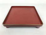 Japanese Lacquered Wooden Legged Ozen Table Vtg Meal Serving Tray Red Gold L564