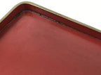 Japanese Lacquered Wooden Legged Ozen Table Vtg Meal Serving Tray Red Gold L564