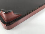 Japanese Lacquered Wooden Legged Ozen Table Vtg Meal Serving Tray Red Gold L564