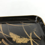 Japanese Lacquered Wooden Legged Table Vtg Ozen Serving Tray Makie Birds L368