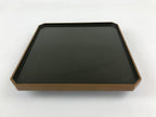 Japanese Lacquered Wooden Legged Tray Table Vtg Square Ozen Black Brown UR984