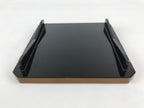 Japanese Lacquered Wooden Legged Tray Table Vtg Square Ozen Black Brown UR984
