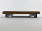 Japanese Lacquered Wooden Legged Tray Table Vtg Square Ozen Black Brown UR984