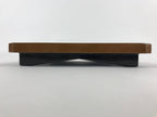 Japanese Lacquered Wooden Legged Tray Table Vtg Square Ozen Black Brown UR984