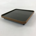 Japanese Lacquered Wooden Legged Tray Table Vtg Square Ozen Black Brown UR984
