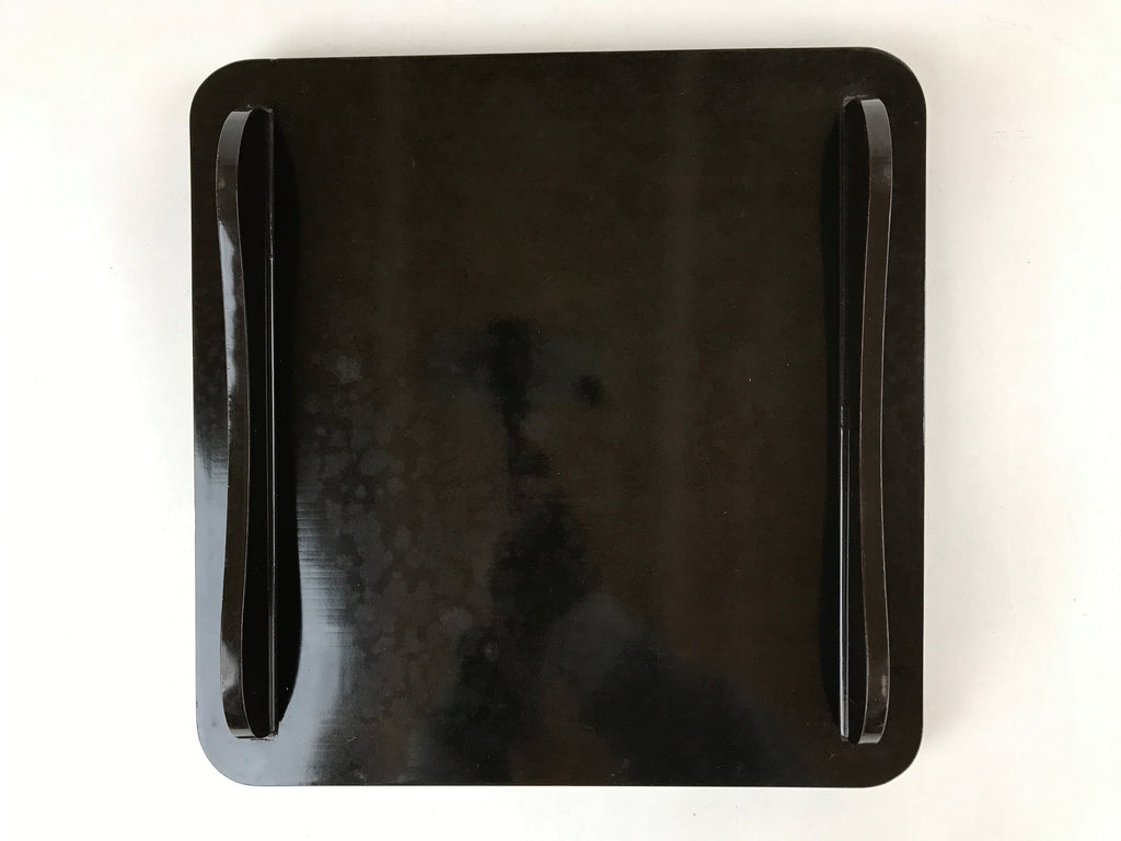 Japanese Lacquered Wooden Legged Tray Table Vtg Square Ozen Black Red L104