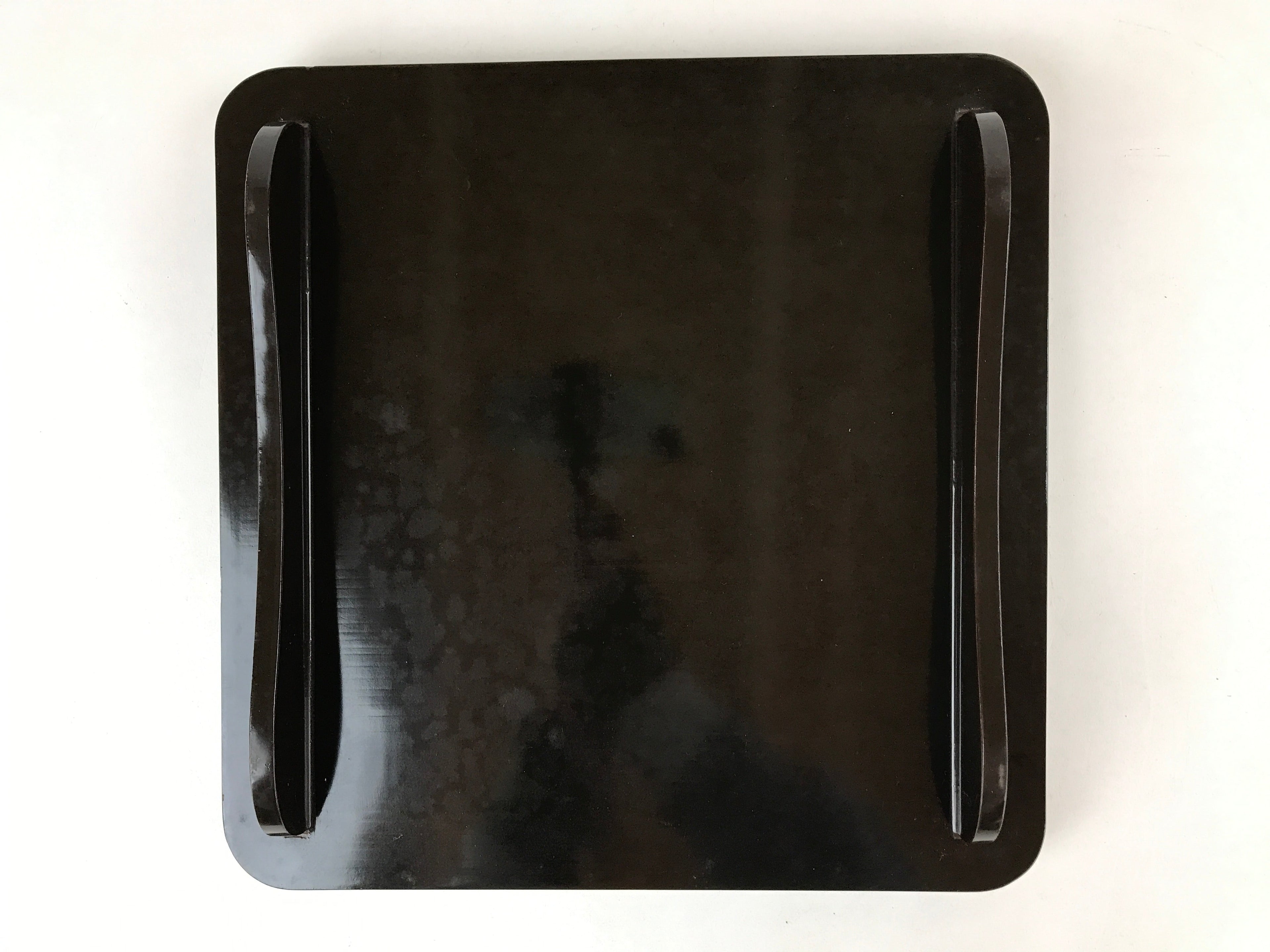 Japanese Lacquered Wooden Legged Tray Table Vtg Square Ozen Black Red L104
