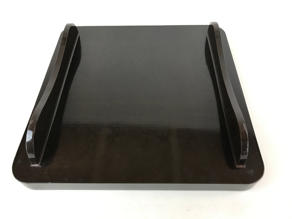 Japanese Lacquered Wooden Legged Tray Table Vtg Square Ozen Black Red L104