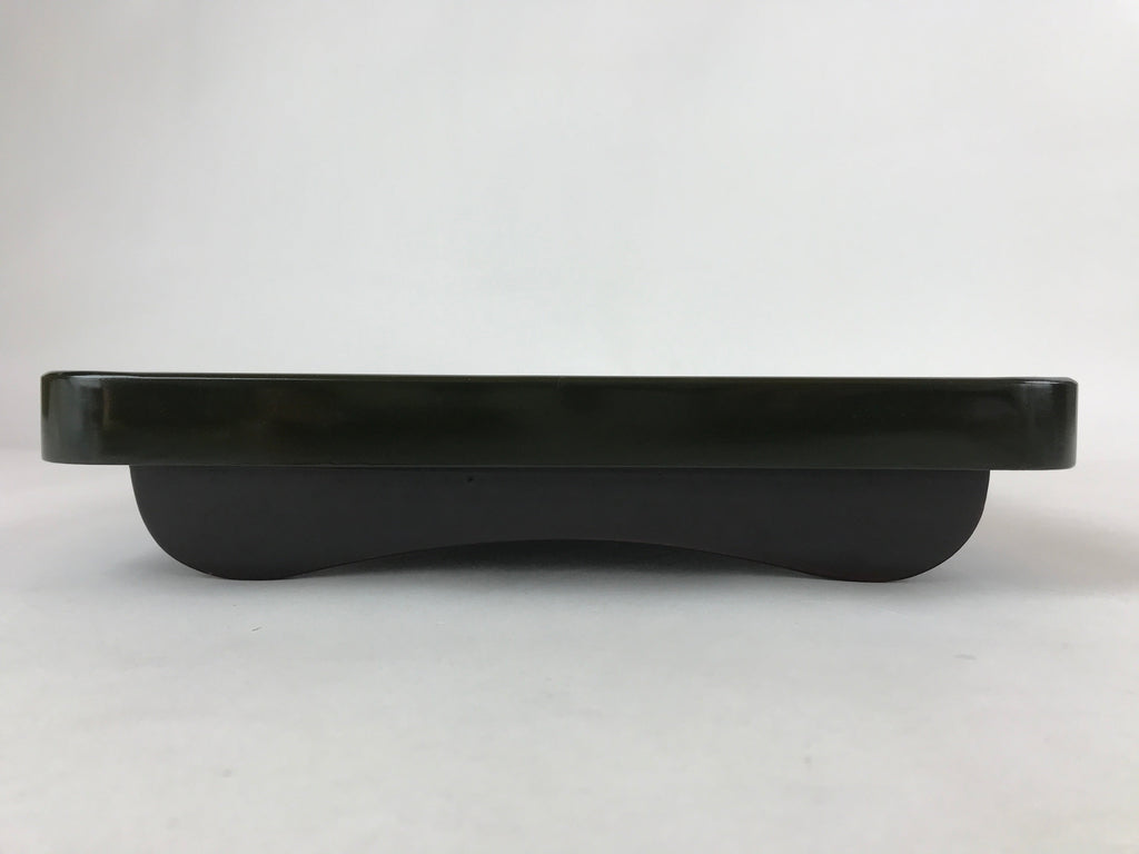 Japanese Lacquered Wooden Legged Tray Table Vtg Square Ozen Black Red L104