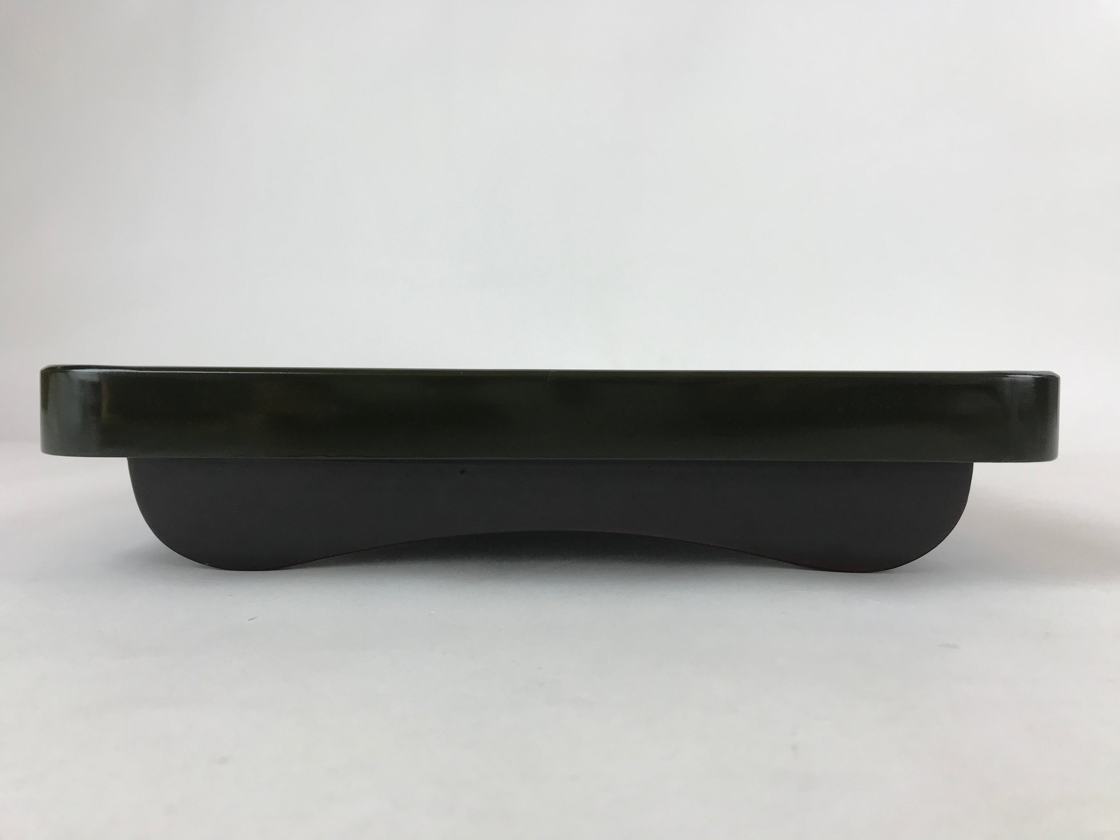 Japanese Lacquered Wooden Legged Tray Table Vtg Square Ozen Black Red L104