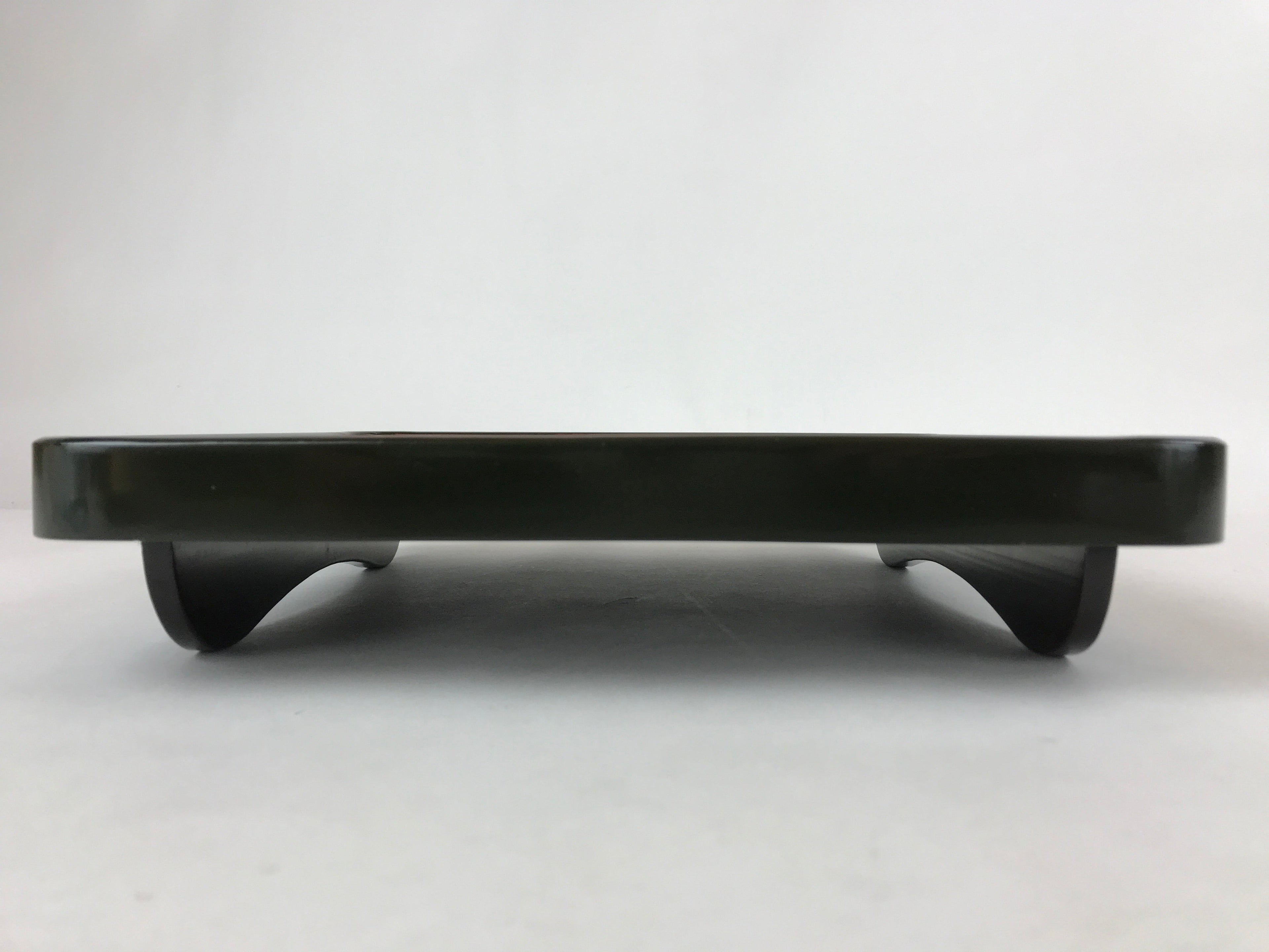Japanese Lacquered Wooden Legged Tray Table Vtg Square Ozen Black Red L104