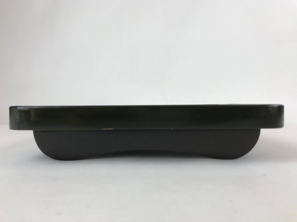 Japanese Lacquered Wooden Legged Tray Table Vtg Square Ozen Black Red L104
