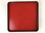 Japanese Lacquered Wooden Legged Tray Table Vtg Square Ozen Black Red L105