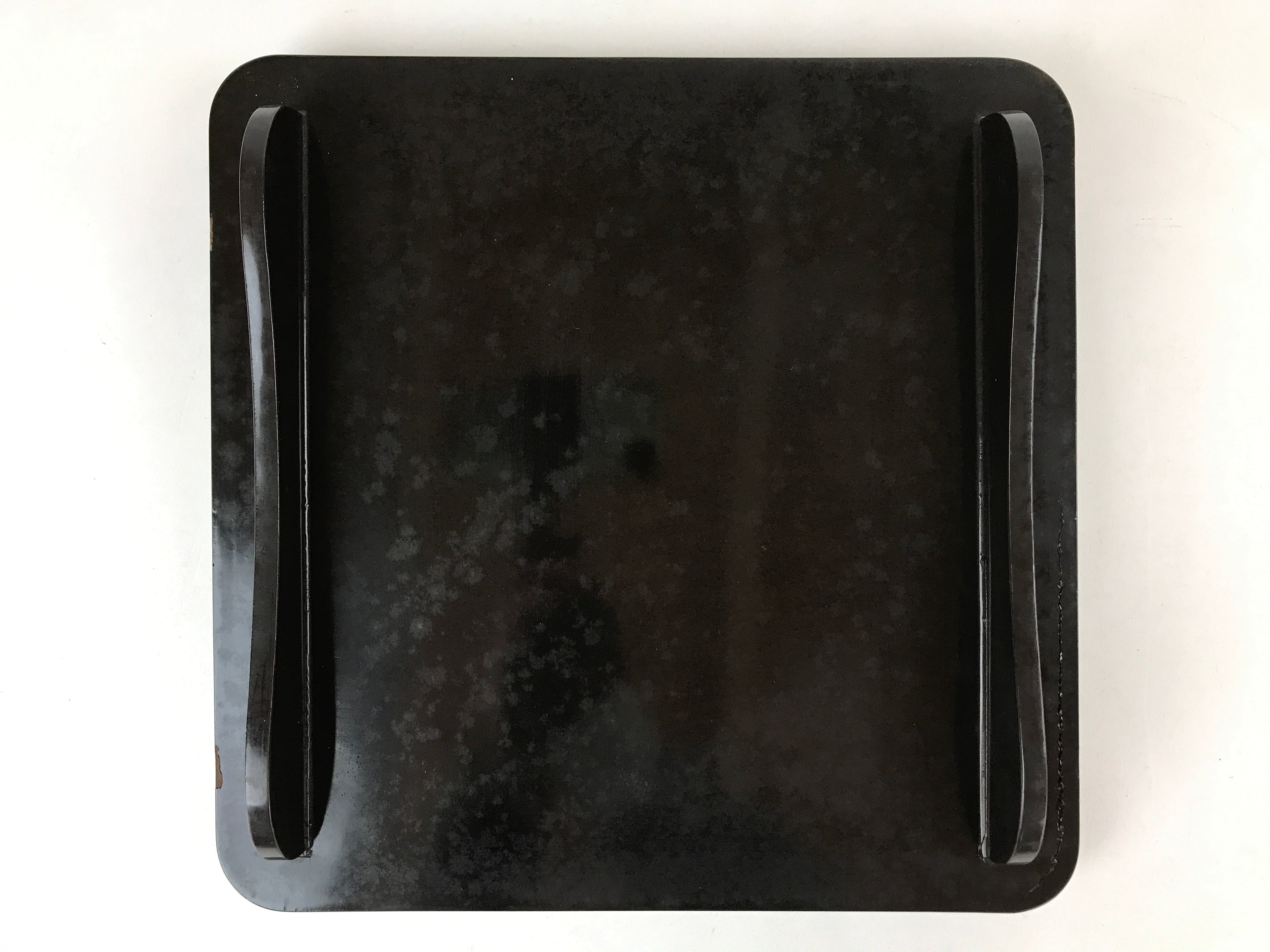 Japanese Lacquered Wooden Legged Tray Table Vtg Square Ozen Black Red L105
