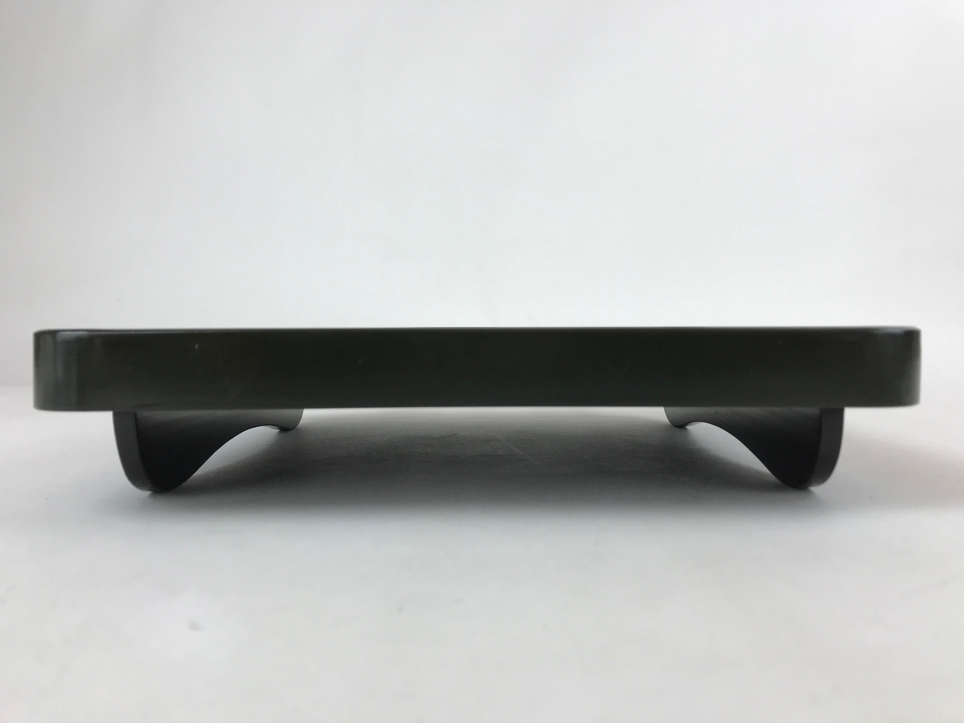 Japanese Lacquered Wooden Legged Tray Table Vtg Square Ozen Black Red L105