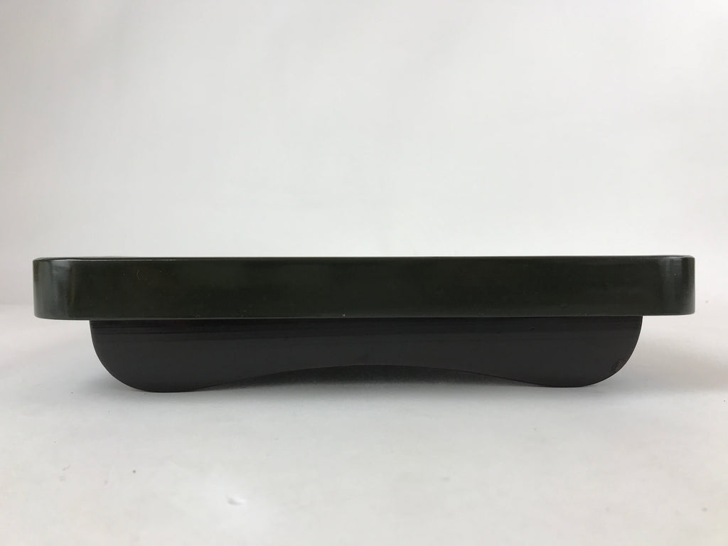 Japanese Lacquered Wooden Legged Tray Table Vtg Square Ozen Black Red L105