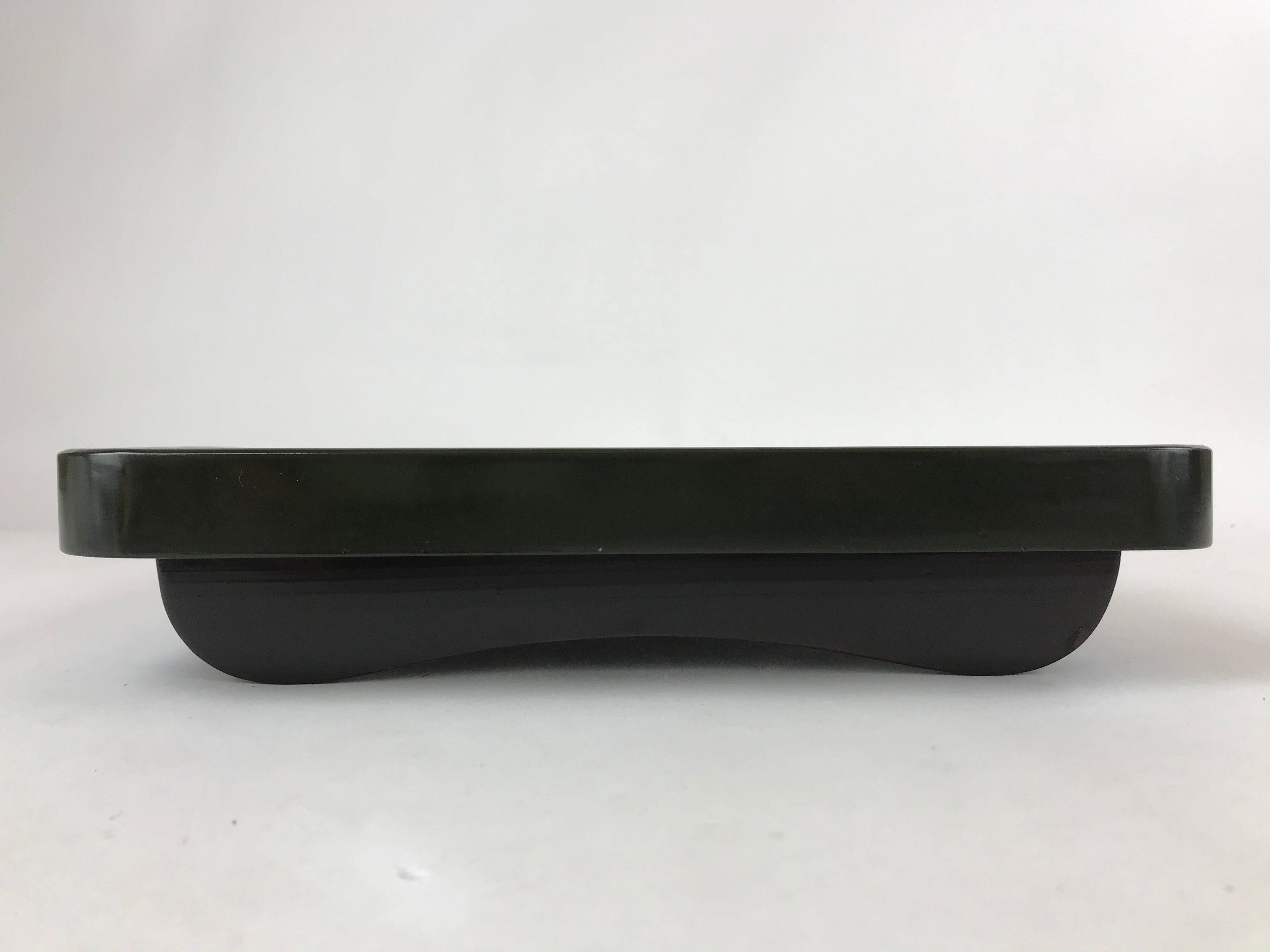 Japanese Lacquered Wooden Legged Tray Table Vtg Square Ozen Black Red L105