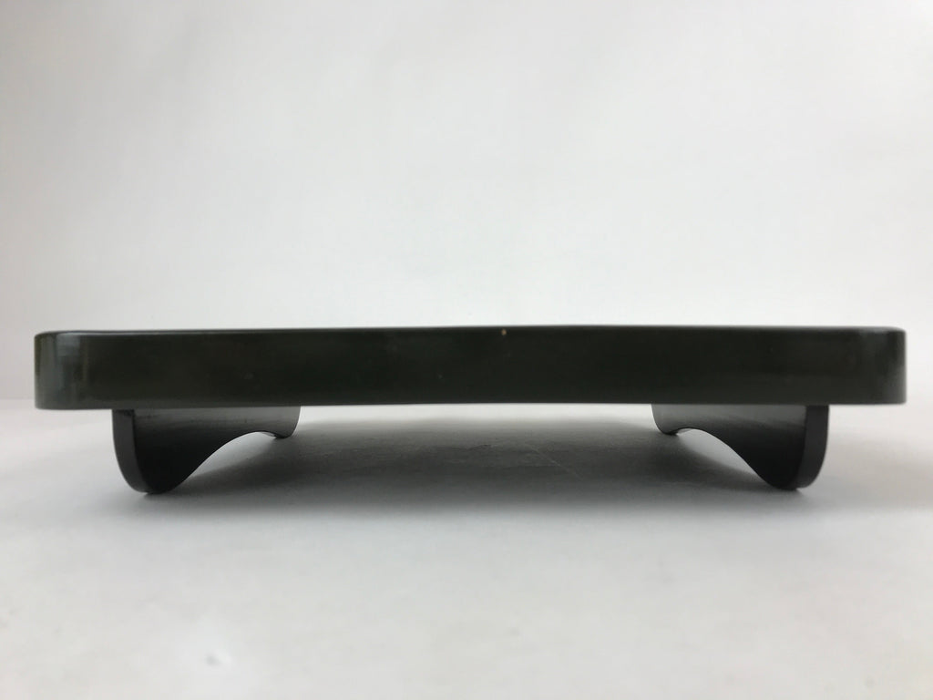 Japanese Lacquered Wooden Legged Tray Table Vtg Square Ozen Black Red L105