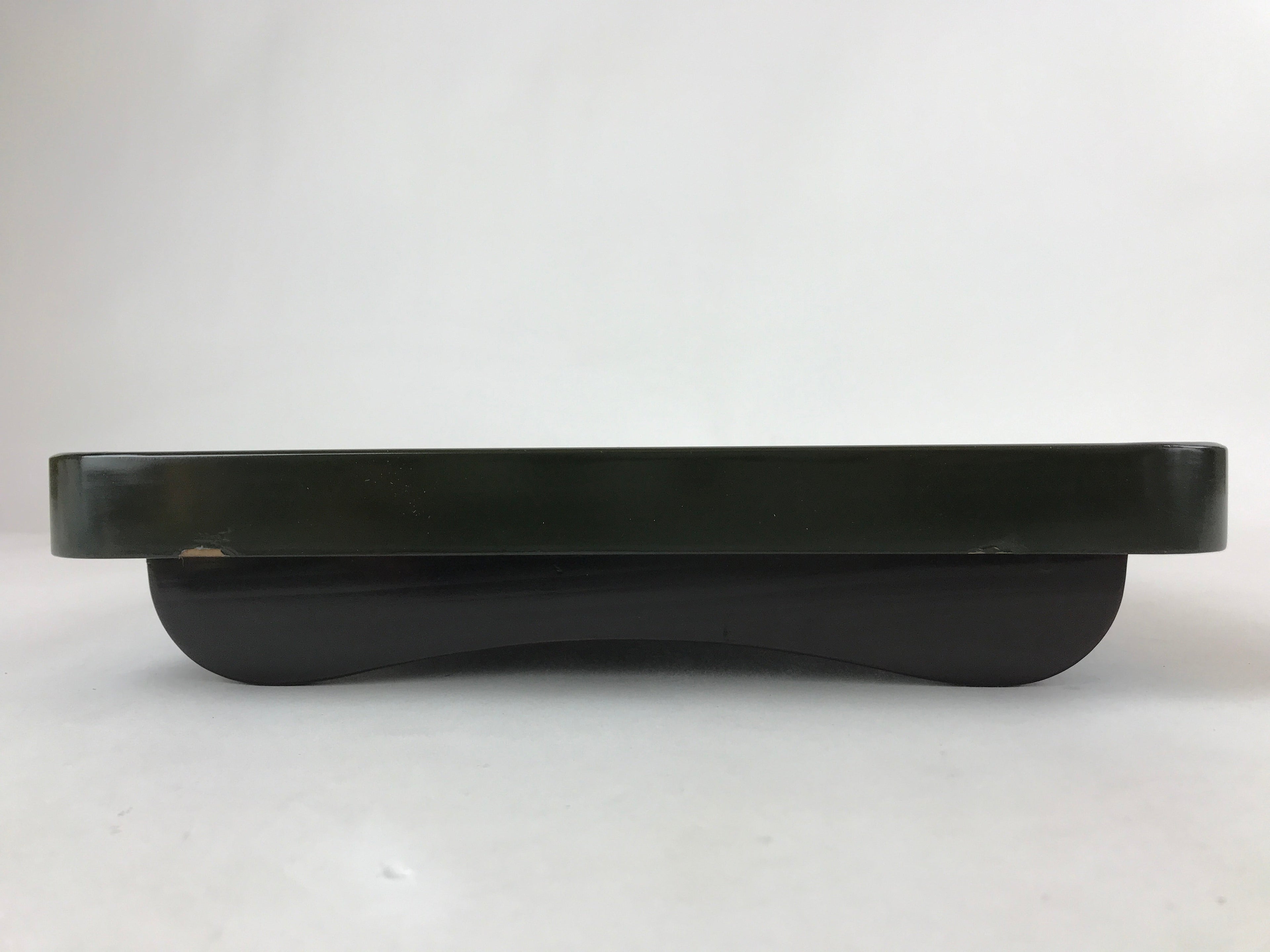 Japanese Lacquered Wooden Legged Tray Table Vtg Square Ozen Black Red L105