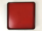Japanese Lacquered Wooden Legged Tray Table Vtg Square Ozen Black Red L107