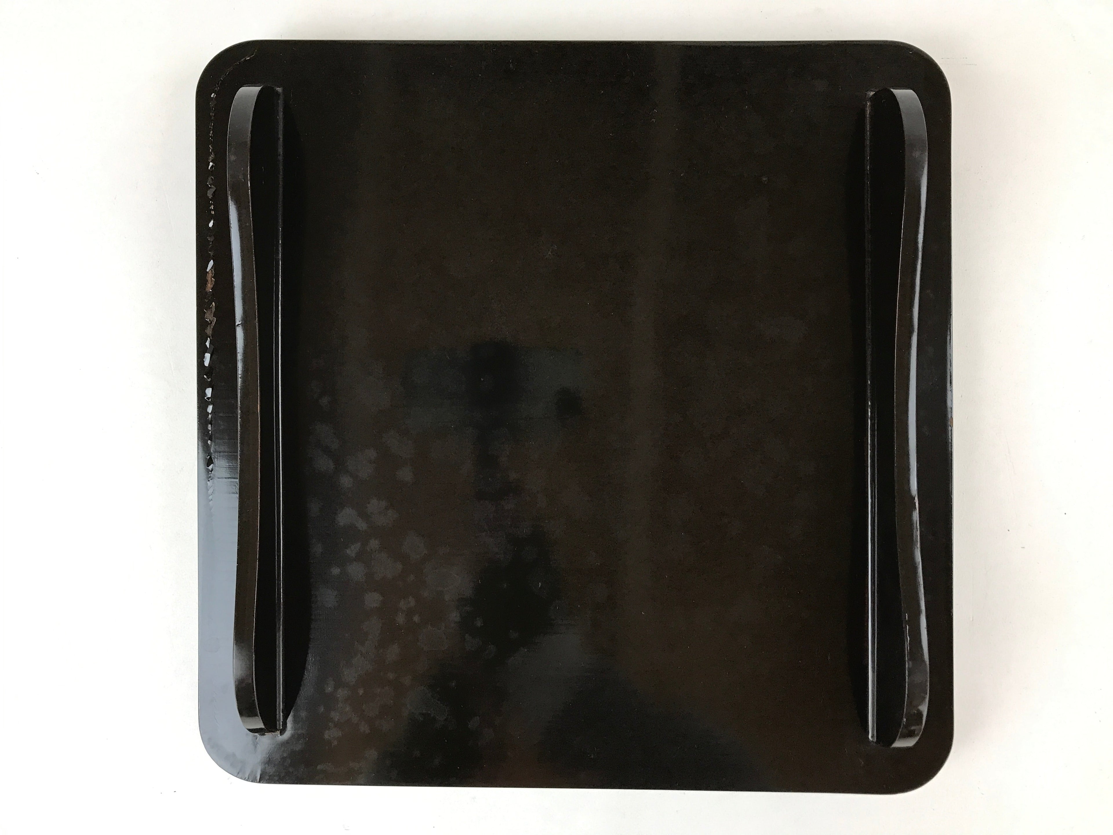 Japanese Lacquered Wooden Legged Tray Table Vtg Square Ozen Black Red L107