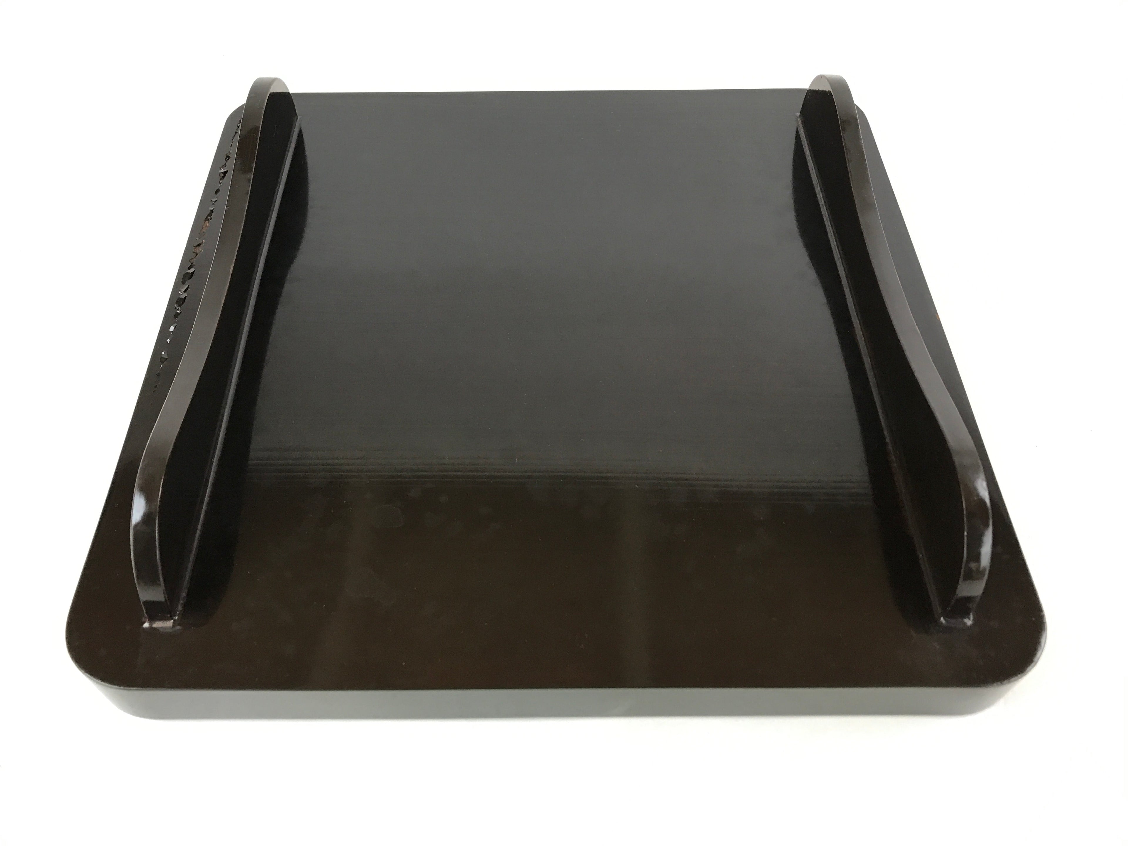 Japanese Lacquered Wooden Legged Tray Table Vtg Square Ozen Black Red L107